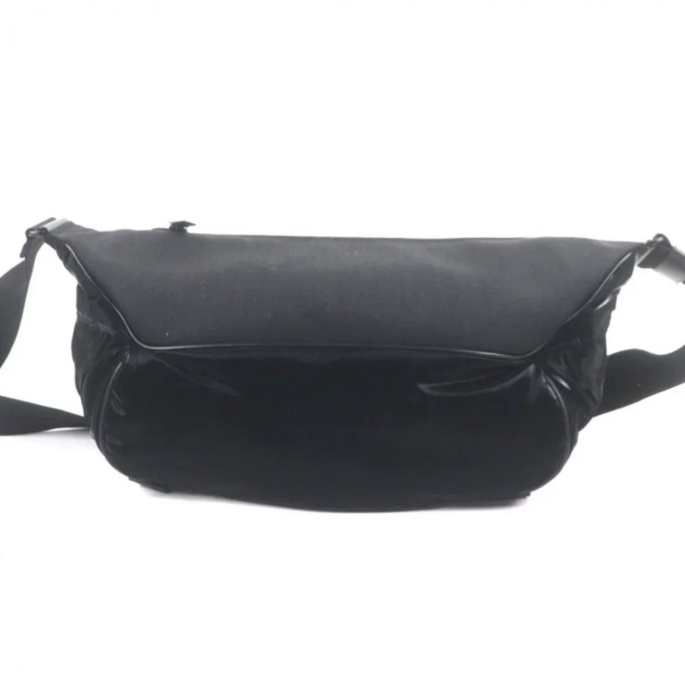 Saint Laurent Paris Nylon Embroidery Belt Bag Black